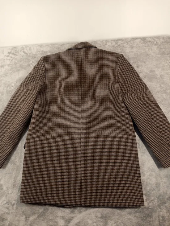 GAP Women's Brown Houndstooth 100% Wool  Blazer Jacket Size Small Tall NWT - Picture 2 of 11